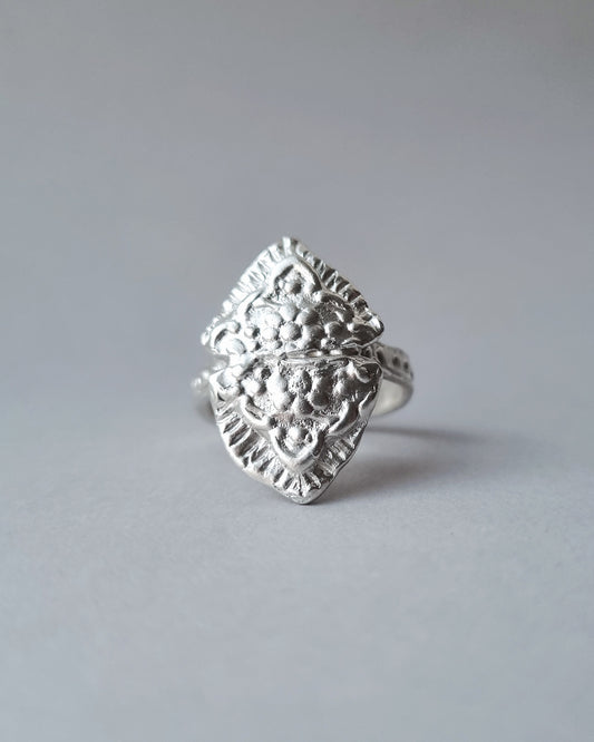 SELMA Floral Silver Ring, size 55