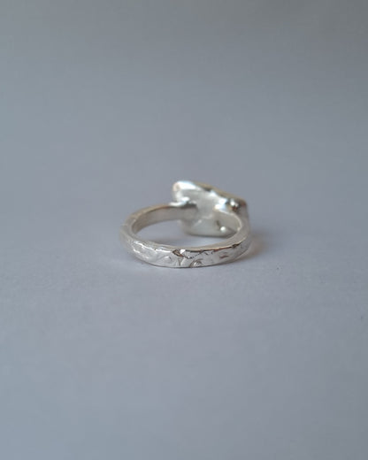 FRAME White Topaz Silver Ring, size 55