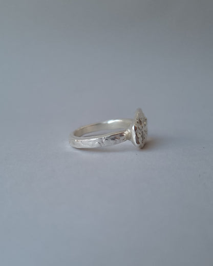 FRAME White Topaz Silver Ring, size 55