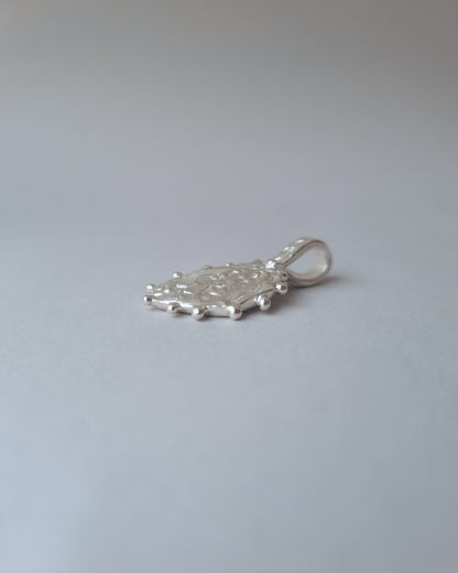 FRAME Dotted Edge Silver Pendant